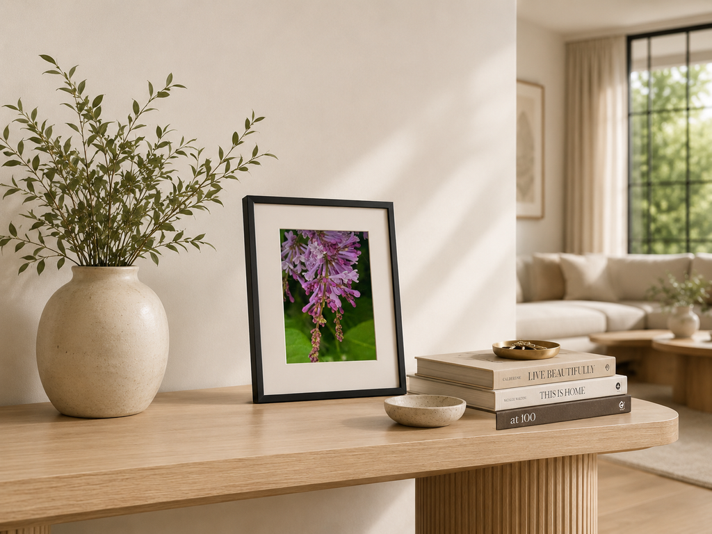 Lilac Blossoms Framed Wall Art – Floral Botanical Garden Poster
