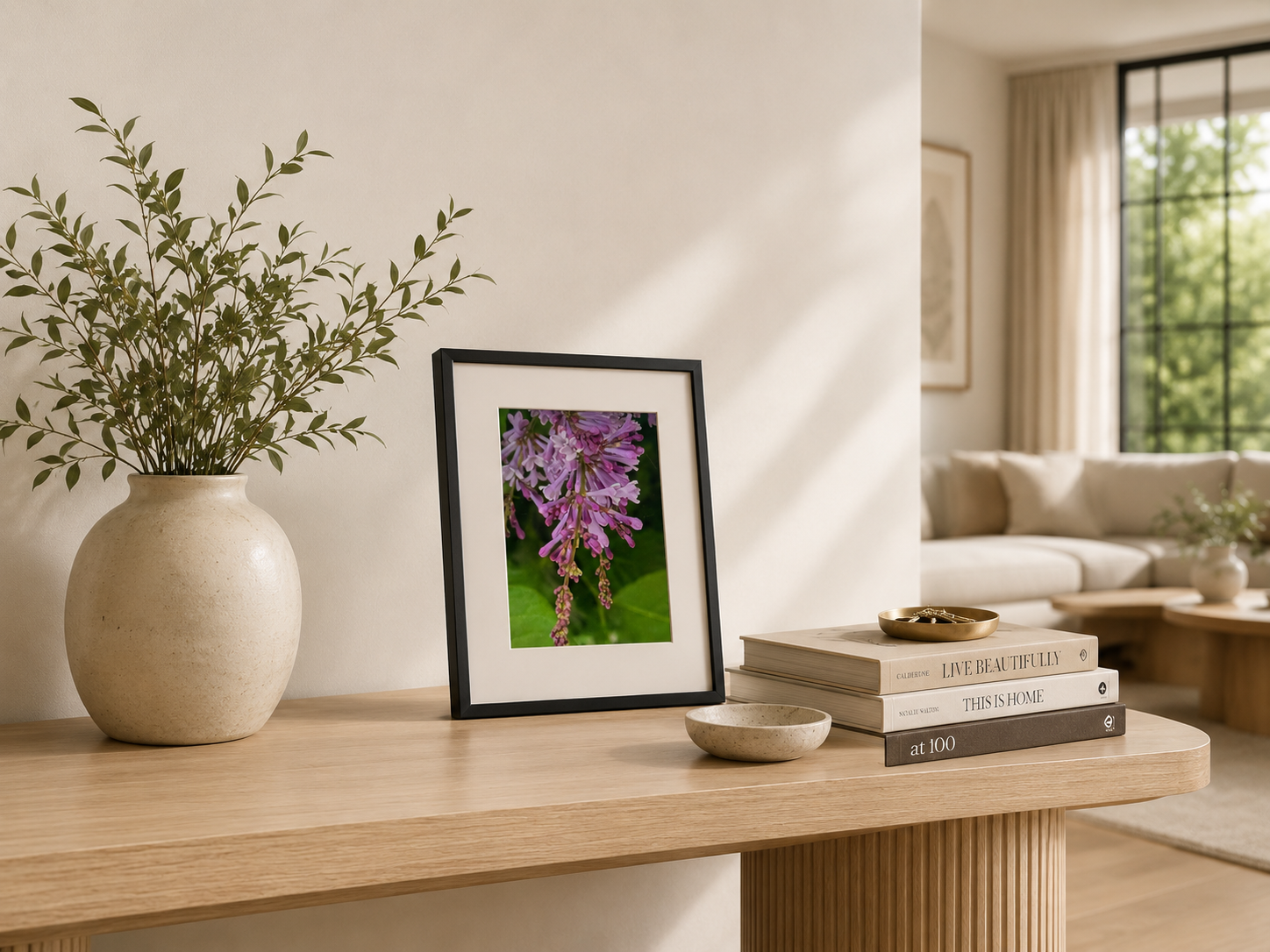 Lilac Blossoms Framed Wall Art – Floral Botanical Garden Poster